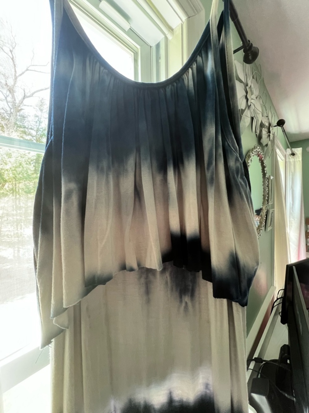 White Mark Navy and white Tie-Dye Maxi Dress - Picture 3 of 3